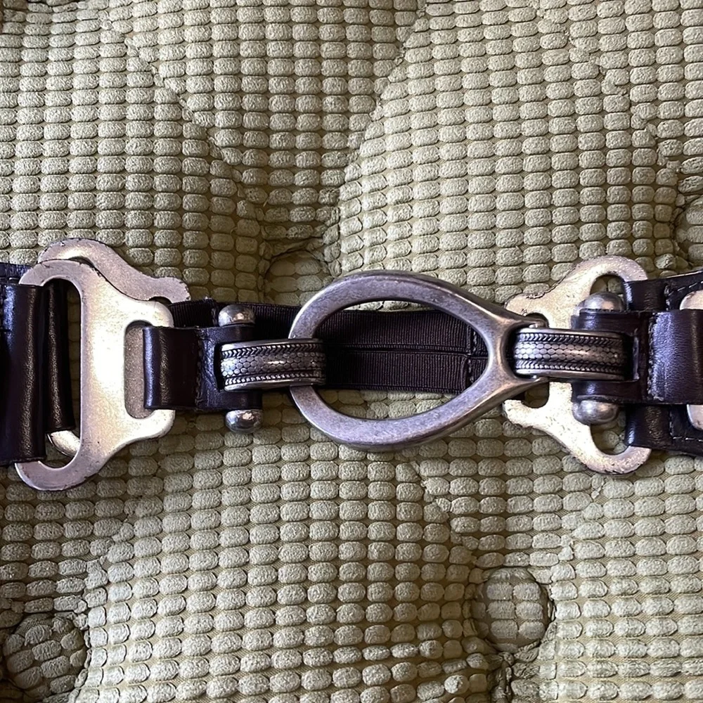 Custom crystal leather belt